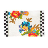 Black Flower Market Standard Bath Rug