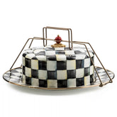 Mocha Check Cake Carrier