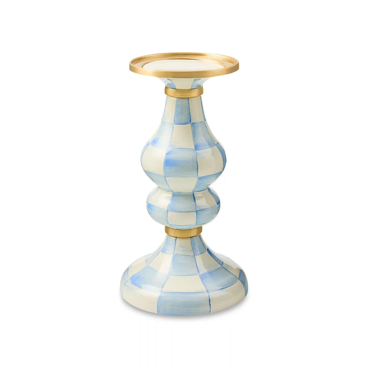 Courtly Check Large Pillar Candlestick